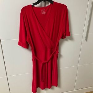 Apt 9 red faux wrap dress